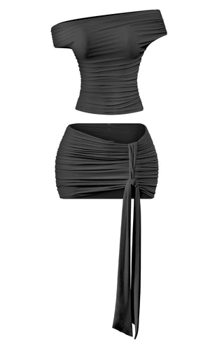 6231/ SS Mini Skirt Set (black)
